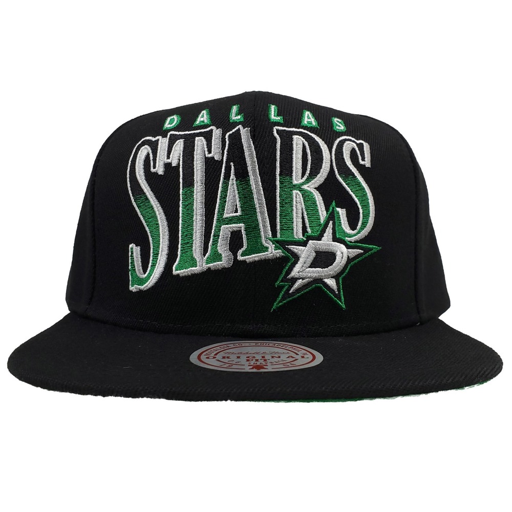 Dallas Stars Mitchell & Ness NHL Snapback Hat Cap Big Gradient Team‎ Logo NWT